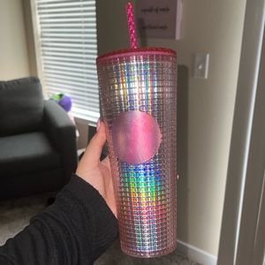 Starbucks Venti grid pink ombré tumbler